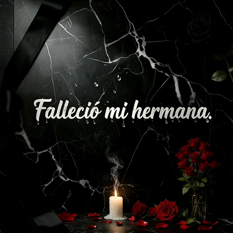 Descargar imagen de pésame por el fallecimiento de mi hermana