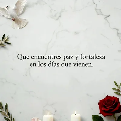 Descargar imagen de pésame con frase de paz y fortaleza