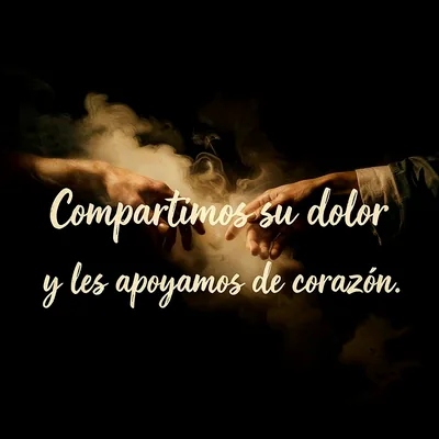 Descargar imagen de pésame con manos y mensaje de apoyo