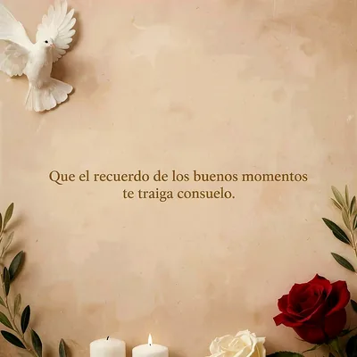 Descargar imagen de pésame con paloma y rosas