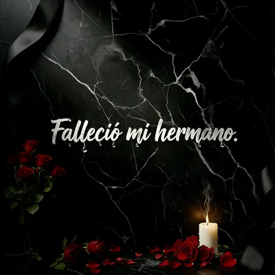 Descargar imagen de pésame por hermano con rosas y vela