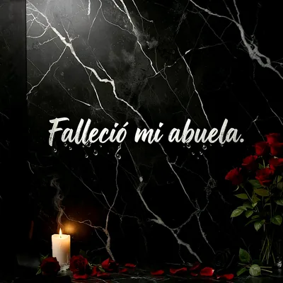 Descargar imagen de pésame por la abuela con vela y rosas